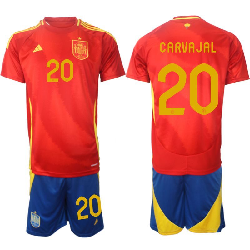 Men 2024-2025 Season Spain home red #20 Soccer Jersey->spain jersey->Soccer Country Jersey